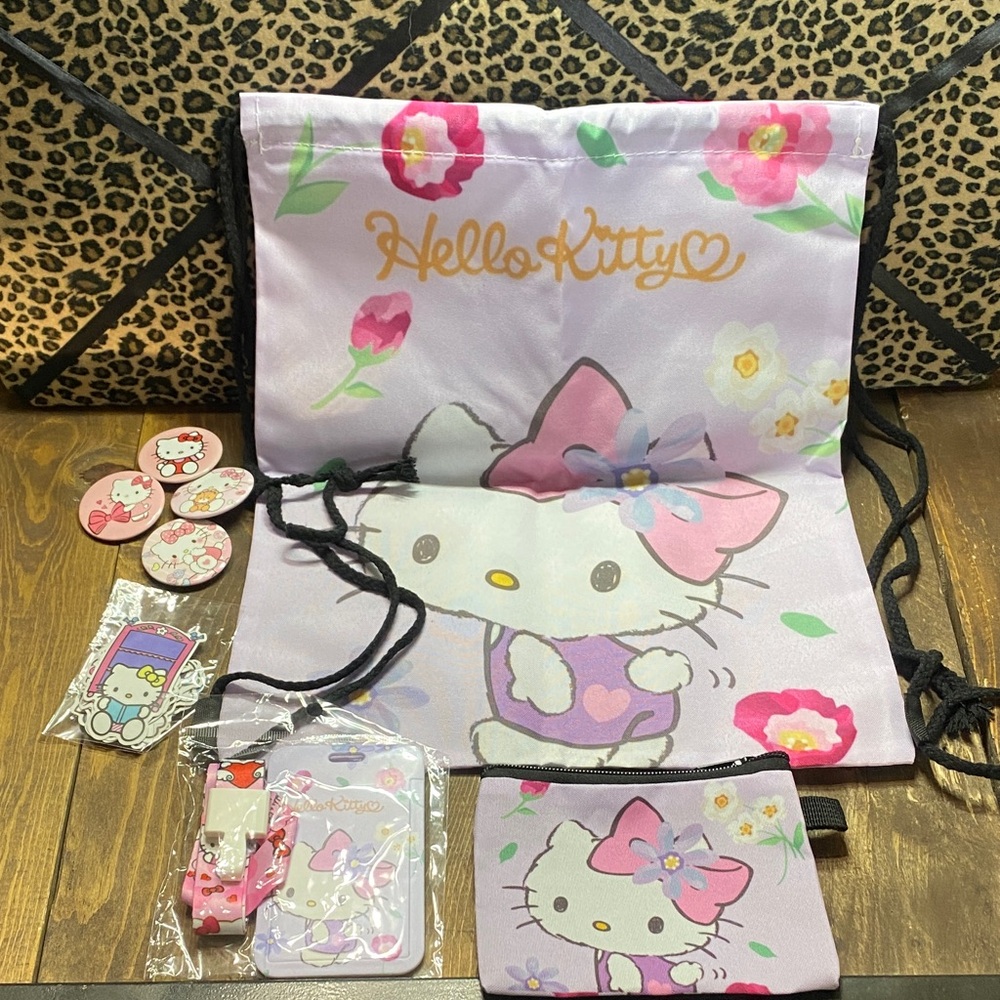 Hello Kitty Kids Bag Set - Lavender and Pink